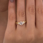 Load image into Gallery viewer, 14K Solid Gold Solitaire Ring T4