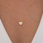 Load image into Gallery viewer, 14K Solid Gold Heart Necklace K70