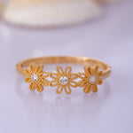 Load image into Gallery viewer, 14K Solid Gold Daisy Ring Y32