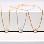 Load image into Gallery viewer, 14K Solid Gold Solitaire Necklace K53