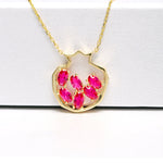 Load image into Gallery viewer, 14K Solid Gold Fruit Necklace K54