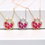 Load image into Gallery viewer, 14K Solid Gold Fruit Necklace K54