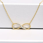Load image into Gallery viewer, 14K Solid Gold Infinity Necklace K55