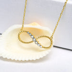 Load image into Gallery viewer, 14K Solid Gold Infinity Necklace K55