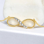 Load image into Gallery viewer, 14K Solid Gold Infinity Necklace K55