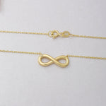 Load image into Gallery viewer, 14K Solid Gold Infinity Necklace K73