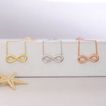 Load image into Gallery viewer, 14K Solid Gold Infinity Necklace K73