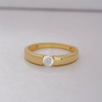 Load image into Gallery viewer, 14K Solid Gold Solitaire Ring T2