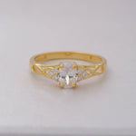 Load image into Gallery viewer, 14K Solid Gold Solitaire Ring T4