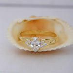 Load image into Gallery viewer, 14K Solid Gold Solitaire Ring T4