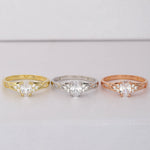 Load image into Gallery viewer, 14K Solid Gold Solitaire Ring T4