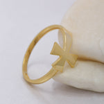 Load image into Gallery viewer, 14K Solid Gold Cross Ring Y56