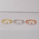 Load image into Gallery viewer, 14K Solid Gold Heart Ribbon Ring T3
