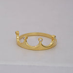Load image into Gallery viewer, 14K Solid Gold Crown Ring Y58
