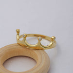Load image into Gallery viewer, 14K Solid Gold Crown Ring Y58