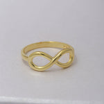 Load image into Gallery viewer, 14K Solid Gold Infinity Ring Y60