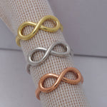 Load image into Gallery viewer, 14K Solid Gold Infinity Ring Y60