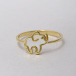 Load image into Gallery viewer, 14K Solid Gold Elephant Ring Y61