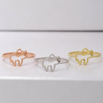 Load image into Gallery viewer, 14K Solid Gold Elephant Ring Y61
