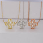 Load image into Gallery viewer, 14K Solid Gold Cross Necklace K77