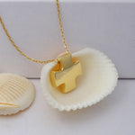 Load image into Gallery viewer, 14K Solid Gold Cross Necklace K76