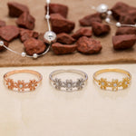 Load image into Gallery viewer, 14K Solid Gold Daisy Ring Y32