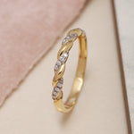 Load image into Gallery viewer, 14K Solid Gold Braid Ring Y37