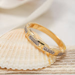 Load image into Gallery viewer, 14k Solid Gold Open Link Ring Y42