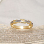 Load image into Gallery viewer, 14k Solid Gold Open Link Ring Y42