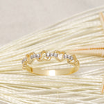 Load image into Gallery viewer, 14k Solid Gold Heart Chain Ring Y41