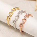 Load image into Gallery viewer, 14k Solid Gold Heart Chain Ring Y41