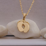 Load image into Gallery viewer, 14K Solid Gold Baby Foot Necklace K13