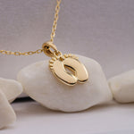 Load image into Gallery viewer, 14K Solid Gold Baby Foot Necklace K13