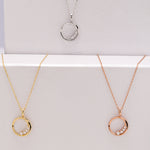 Load image into Gallery viewer, 14K Solid Gold Dainty Necklace K19