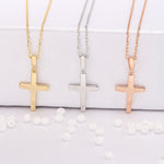 Load image into Gallery viewer, 14K Solid Gold Cross Necklace K20