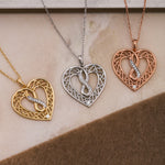 Load image into Gallery viewer, 14K Solid Gold Infinity and Heart Necklace K28