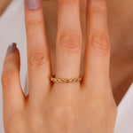Load image into Gallery viewer, 14K Solid Gold Infinity Ring Y74
