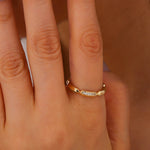 Load image into Gallery viewer, 14K Solid Gold Pyramid Ring Y78