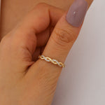 Load image into Gallery viewer, 14K Solid Gold Braid Ring Y81