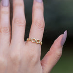 Load image into Gallery viewer, 14K Solid Gold Infinity&Heart Ring Y87