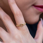 Load image into Gallery viewer, 14K Solid Gold Heart&Infinity Ring Y94