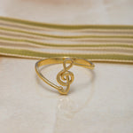 Load image into Gallery viewer, 14K Solid Gold Treble Clef Ring Y48