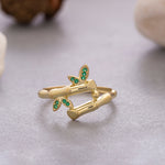 Load image into Gallery viewer, 14K Solid Gold Bamboo Ring Y99