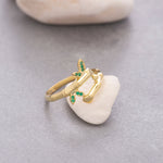 Load image into Gallery viewer, 14K Solid Gold Bamboo Ring Y99