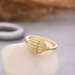 Load image into Gallery viewer, 14k Solid Gold Croissant Ring Y86