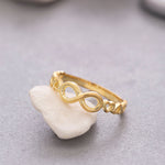 Load image into Gallery viewer, 14K Solid Gold Infinity&Heart Ring Y87