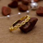 Load image into Gallery viewer, 14K Solid Gold Chain Shaped Ring Y52