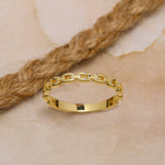 Load image into Gallery viewer, 14K Solid Gold Chain Shaped Ring Y52