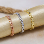 Load image into Gallery viewer, 14K Solid Gold Chain Shaped Ring Y52