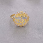 Load image into Gallery viewer, 14K Solid Gold Tree of Life Ring Y101